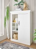 Kommode Fiastra in wei Pinie Landhaus Highboard 105 x 146 cm, Soft-Close-Funktion