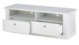 TV-Lowboard Fiastra in wei Pinie Landhaus TV Unterteil 132 cm, Soft-Close-Funktion