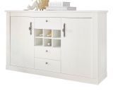 Sideboard Fiastra in wei Pinie Landhaus hohe Kommode 166 x 100 cm, Soft-Close-Funktion