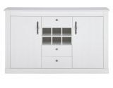 Sideboard Fiastra in wei Pinie Landhaus hohe Kommode 166 x 100 cm, Soft-Close-Funktion