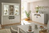 Sideboard Fiastra in wei Pinie Landhaus Kommode 201 cm, Soft-Close-Funktion