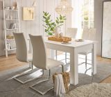 Esstisch Fiastra in wei Pinie Landhaus Tisch 160 x 90 cm