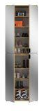 Garderobenschrank Line-Up in Artisan Eiche Schuhschrank mit Spiegel 61 x 193 cm