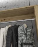 Garderobe Set 3-teilig Line-Up in Artisan Eiche Kommode und Kleiderstange 61 cm