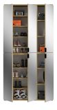 Garderobenschrank mit Spiegel Line-Up in Artisan Eiche Schuhschrank 91 x 193 cm