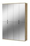 Garderobenschrank mit Spiegel Line-Up in Artisan Eiche Mehrzweckschrank 122 x 193 cm
