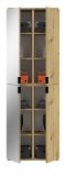 Schuhschrank Line-Up in Artisan Eiche Flurschrank mit Spiegel 60 x 193 cm