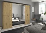 Kleiderschrank mit Spiegel Line-Up in Artisan Eiche Mehrzweckschrank 244 x 193 cm