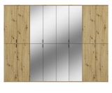 Kleiderschrank mit Spiegel Line-Up in Artisan Eiche Mehrzweckschrank 244 x 193 cm