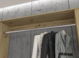 Garderobe Set Line-Up in Artisan Eiche Garderobenschrank mit Spiegel 243 x 193 cm
