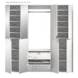 Garderobe Set Line-Up in Artisan Eiche Garderobenschrank mit Spiegel 183 x 193 cm