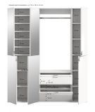 Garderobe Set Line-Up in Artisan Eiche Garderobenschrank mit Spiegel 152 x 193 cm
