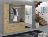 Garderobe Set Line-Up in Artisan Eiche Garderobenschrank mit Spiegel 212 x 193 cm