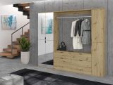 Garderobe Set Line-Up in Artisan Eiche Garderobenschrank mit Spiegel 212 x 193 cm