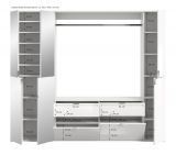 Garderobe Set Line-Up in Artisan Eiche Garderobenschrank mit Spiegel 212 x 193 cm