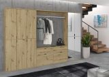 Garderobe Set Line-Up in Artisan Eiche Garderobenschrank mit Spiegel 273 x 193 cm