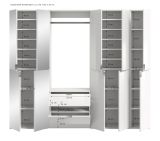 Garderobe Set Line-Up in Artisan Eiche Garderobenschrank mit Spiegel 213 x 193 cm