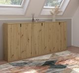 Sideboard Line-Up in Artisan Eiche Kommode Mehrzweckschrank 183 x 99 cm