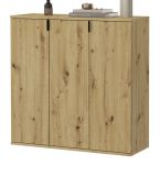 Kommode Line-Up in Artisan Eiche Sideboard Mehrzweckschrank 91 x 99 cm