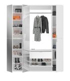 Garderobe SystemX in wei Hochglanz und Artisan Eiche Garderobenschrank 152 x 193 cm