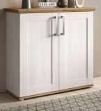 Kommode Mirano in wei Lrche und Eiche Artisan Landhaus Sideboard 95 cm