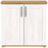 Kommode Mirano in wei Lrche und Eiche Artisan Landhaus Sideboard 95 cm
