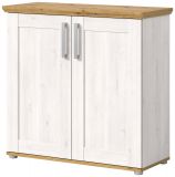 Kommode Mirano in wei Lrche und Eiche Artisan Landhaus Sideboard 95 cm