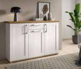 Sideboard Mirano in wei Lrche und Eiche Artisan Landhaus Kommode 137 cm