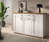 Sideboard Mirano in wei Lrche und Eiche Artisan Landhaus Kommode 137 cm