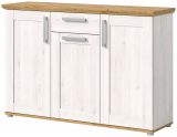 Sideboard Mirano in wei Lrche und Eiche Artisan Landhaus Kommode 137 cm