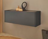 Hngeschrank Center in grau matt und Wotan Eiche Flurschrank hngend 100 cm