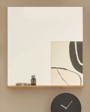 Garderobenspiegel Center in Wotan Eiche Wandspiegel mit Ablage 75 x 80 cm