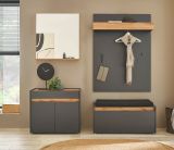 Garderobenspiegel Center in Wotan Eiche Wandspiegel mit Ablage 75 x 80 cm