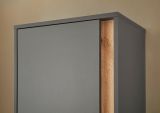 Garderobe Set 5-teilig Center in grau matt und Wotan Eiche Garderobenkombination 230 x 200 cm