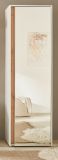 Garderobenschrank Center in wei und Wotan Eiche Flurschrank mit Spiegel 60 x 200 cm