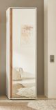 Garderobenschrank Center in wei und Wotan Eiche Flurschrank mit Spiegel 60 x 200 cm