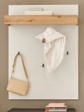 Garderobenpaneel Center in wei und Wotan Eiche Wandgarderobe 100 x 135 cm