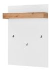 Garderobenpaneel Center in wei und Wotan Eiche Wandgarderobe 100 x 135 cm