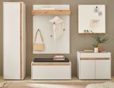 Garderobe Set 6-teilig Center in wei und Wotan Eiche Garderobenkombination 260 x 200 cm