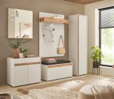 Garderobe Set 6-teilig Center in wei und Wotan Eiche Garderobenkombination 260 x 200 cm