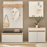 Garderobe Set 5-teilig Center in wei und Wotan Eiche Garderobenkombination 190 x 200 cm