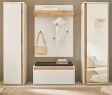 Garderobe Set 5-teilig Center in wei und Wotan Eiche Garderobenkombination 230 x 200 cm