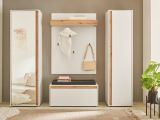 Garderobe Set 5-teilig Center in wei und Wotan Eiche Garderobenkombination 230 x 200 cm