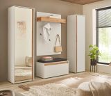 Garderobe Set 5-teilig Center in wei und Wotan Eiche Garderobenkombination 230 x 200 cm
