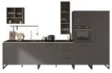 Parisot Kche Swell2 in grau und Eiche Kchenzeile Set 6-teilig 360 x 196 cm