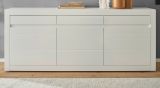 Sideboard Derby in wei matt und Evoke Eiche Kommode 217 x 90 cm, Soft-Close-Funktion