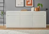 Sideboard Derby in wei matt und Evoke Eiche Kommode 217 x 90 cm, Soft-Close-Funktion