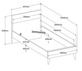 Parisot Kinder- und Jugendzimmer Set 3-teilig Aalborg7 in wei und Eiche japanisch