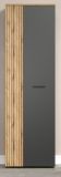 Garderobenschrank Esteban in grau und Evoke Eiche Garderobe oder gro�er Schuhschrank 60 x 195 cm