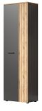 Garderobenschrank Esteban in grau und Evoke Eiche Garderobe oder gro�er Schuhschrank 60 x 195 cm